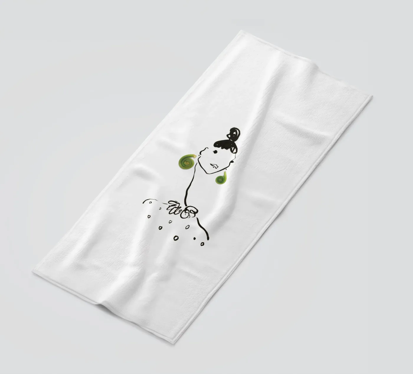 Fiddlehead strandhanddoek van Gretchen Roehrs