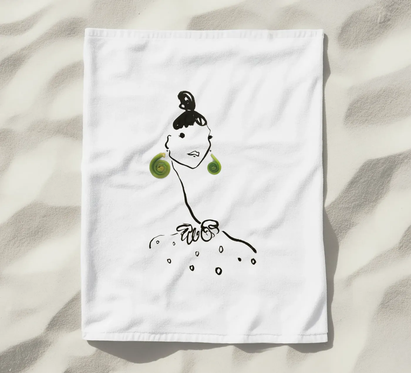 Fiddlehead strandhanddoek van Gretchen Roehrs