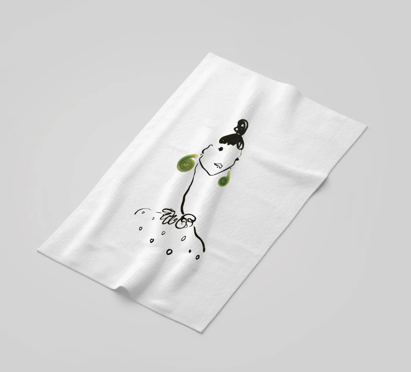 Fiddlehead strandhanddoek van Gretchen Roehrs