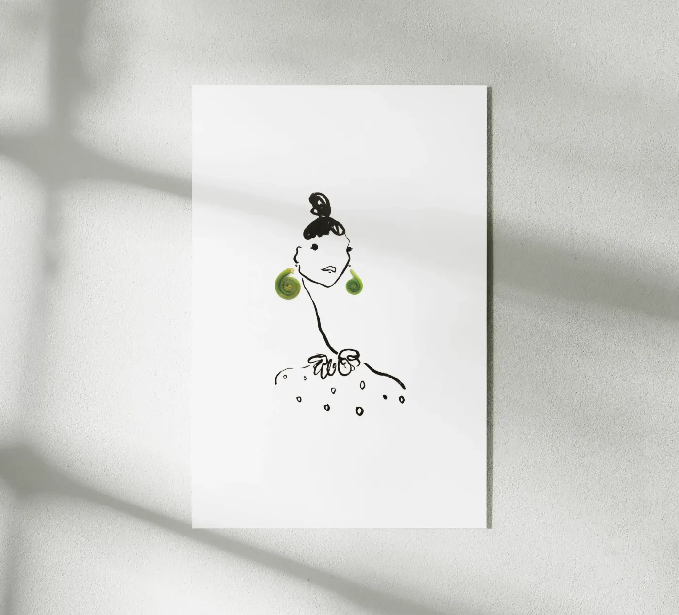 Fiddlehead acryl van Gretchen Roehrs