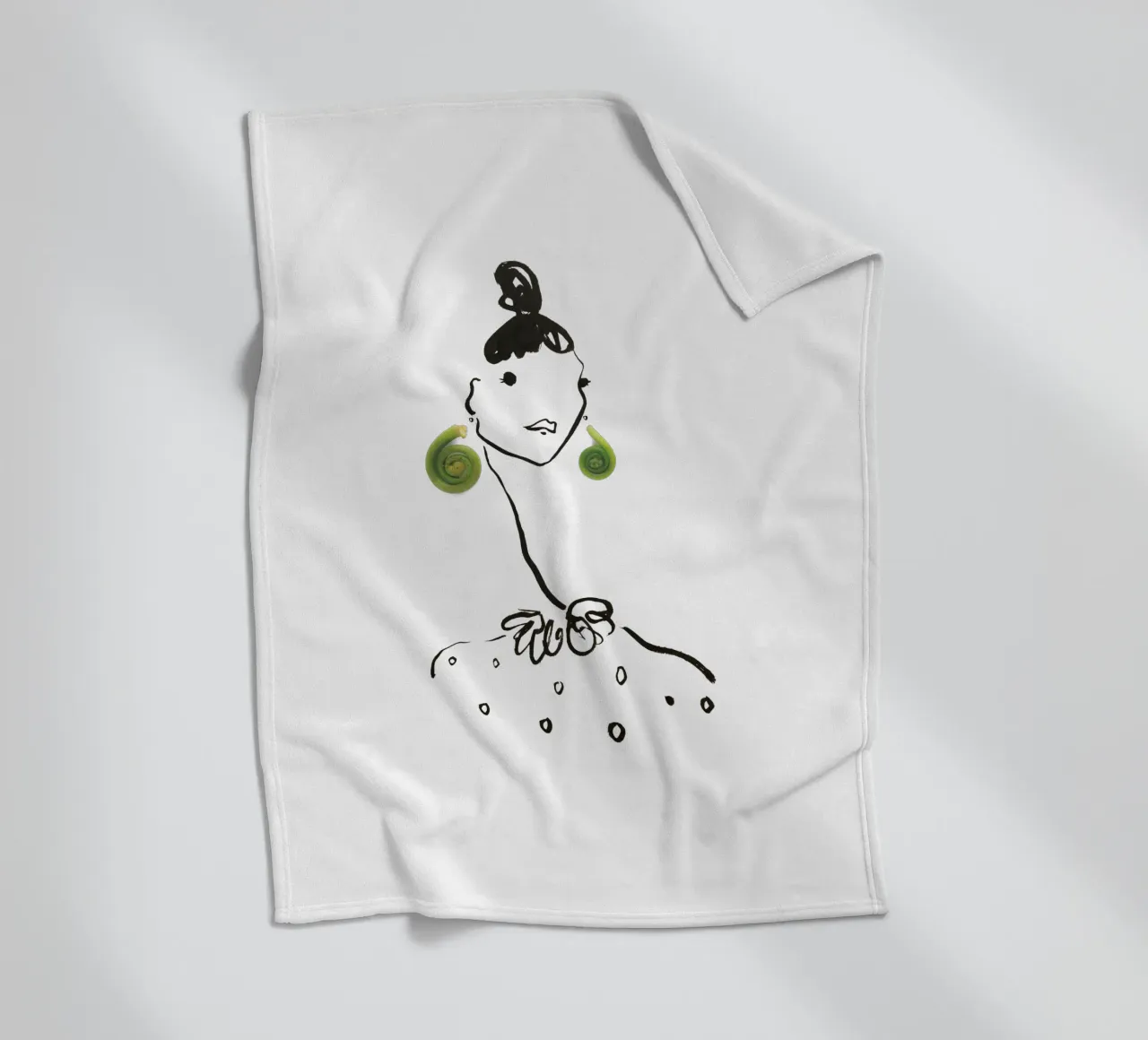 Fiddlehead Fleecedecke von Gretchen Roehrs