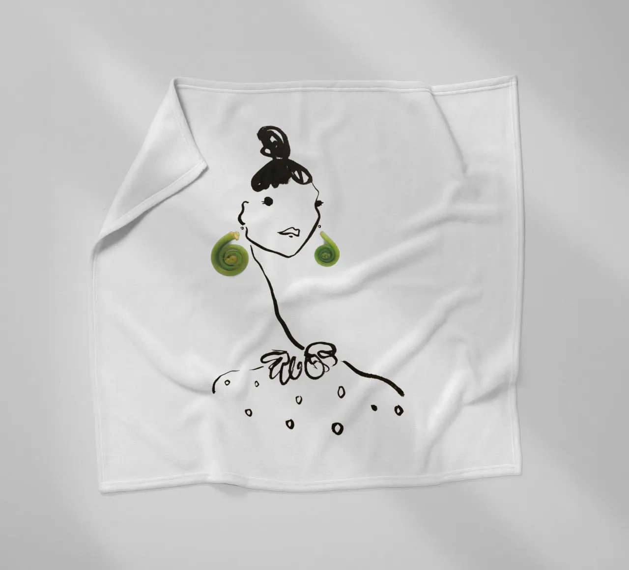 Fiddlehead Fleecedecke von Gretchen Roehrs