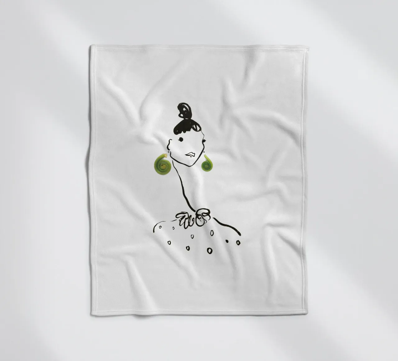 Fiddlehead Fleecedecke von Gretchen Roehrs