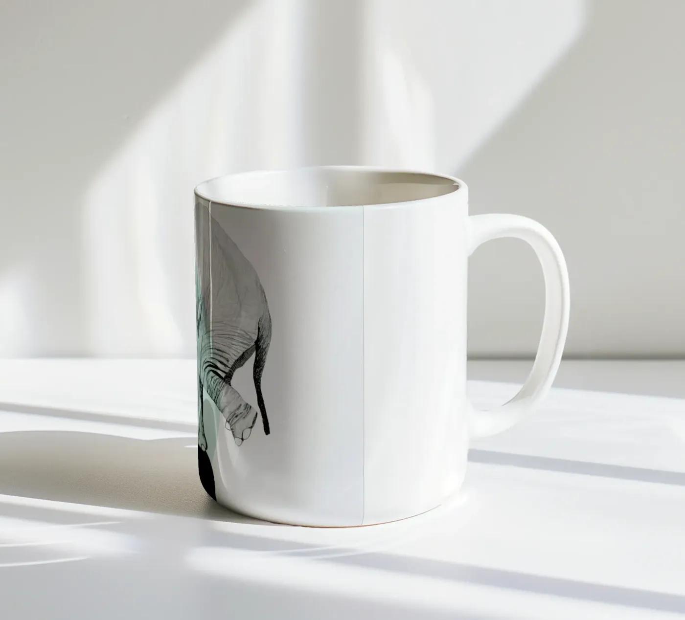 Elephant ceramic mug by Morgan Kendall