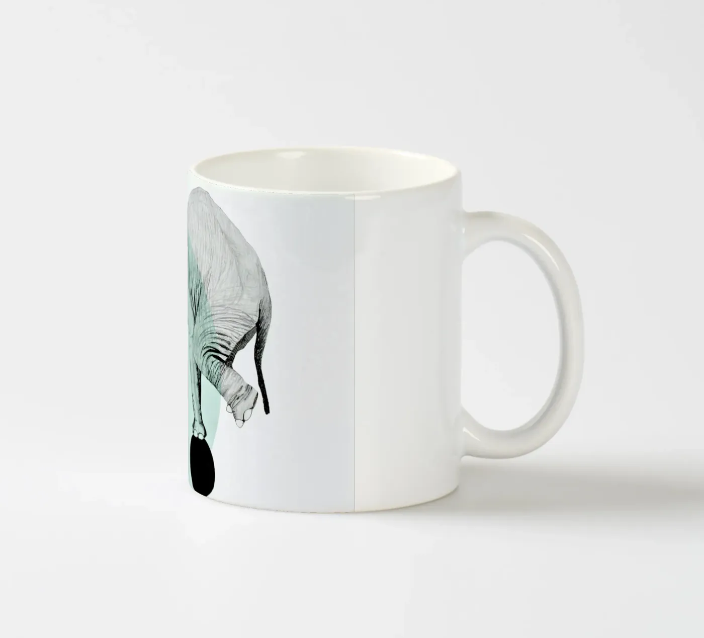 Elephant ceramic mug by Morgan Kendall