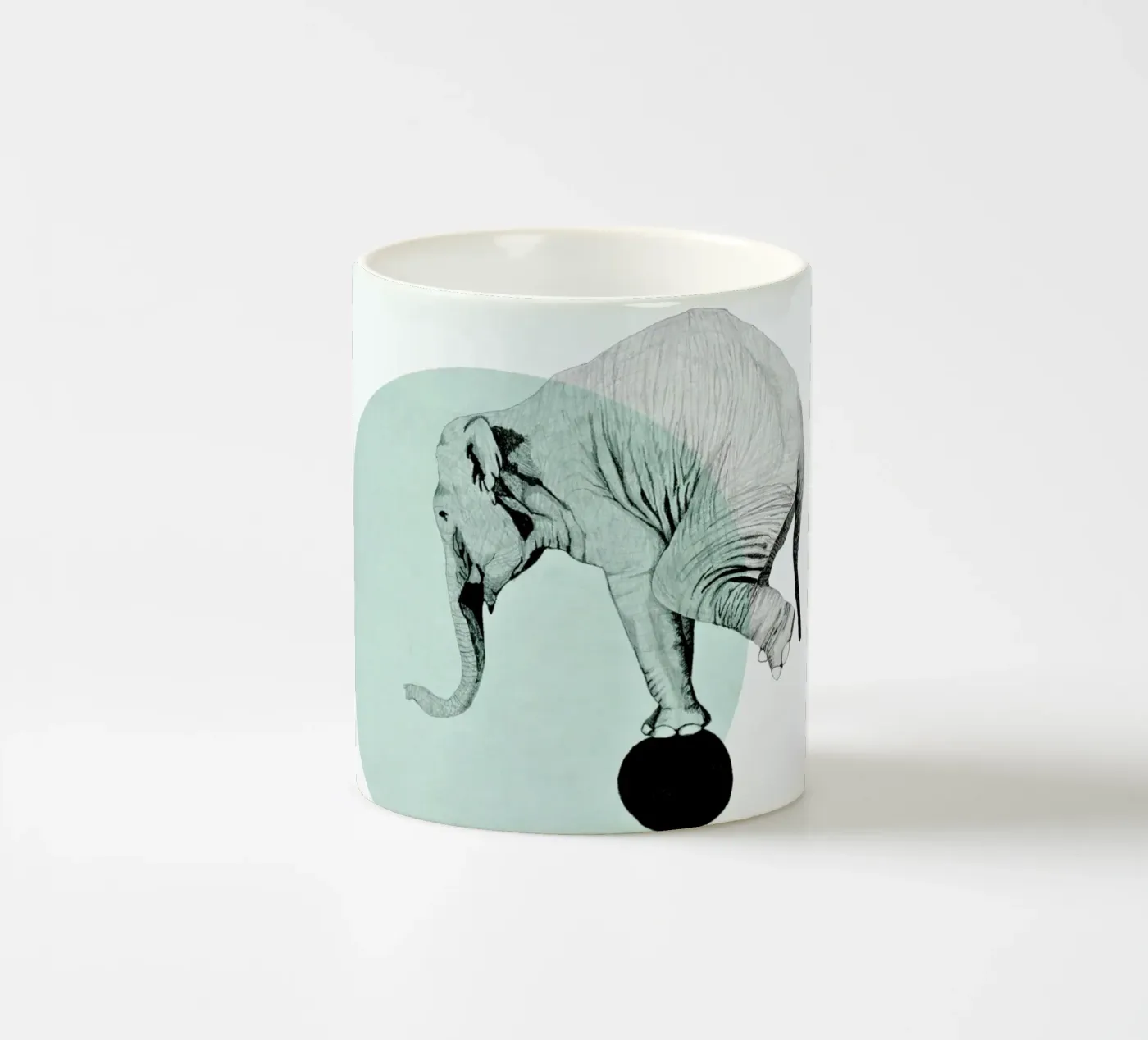 Elephant ceramic mug by Morgan Kendall