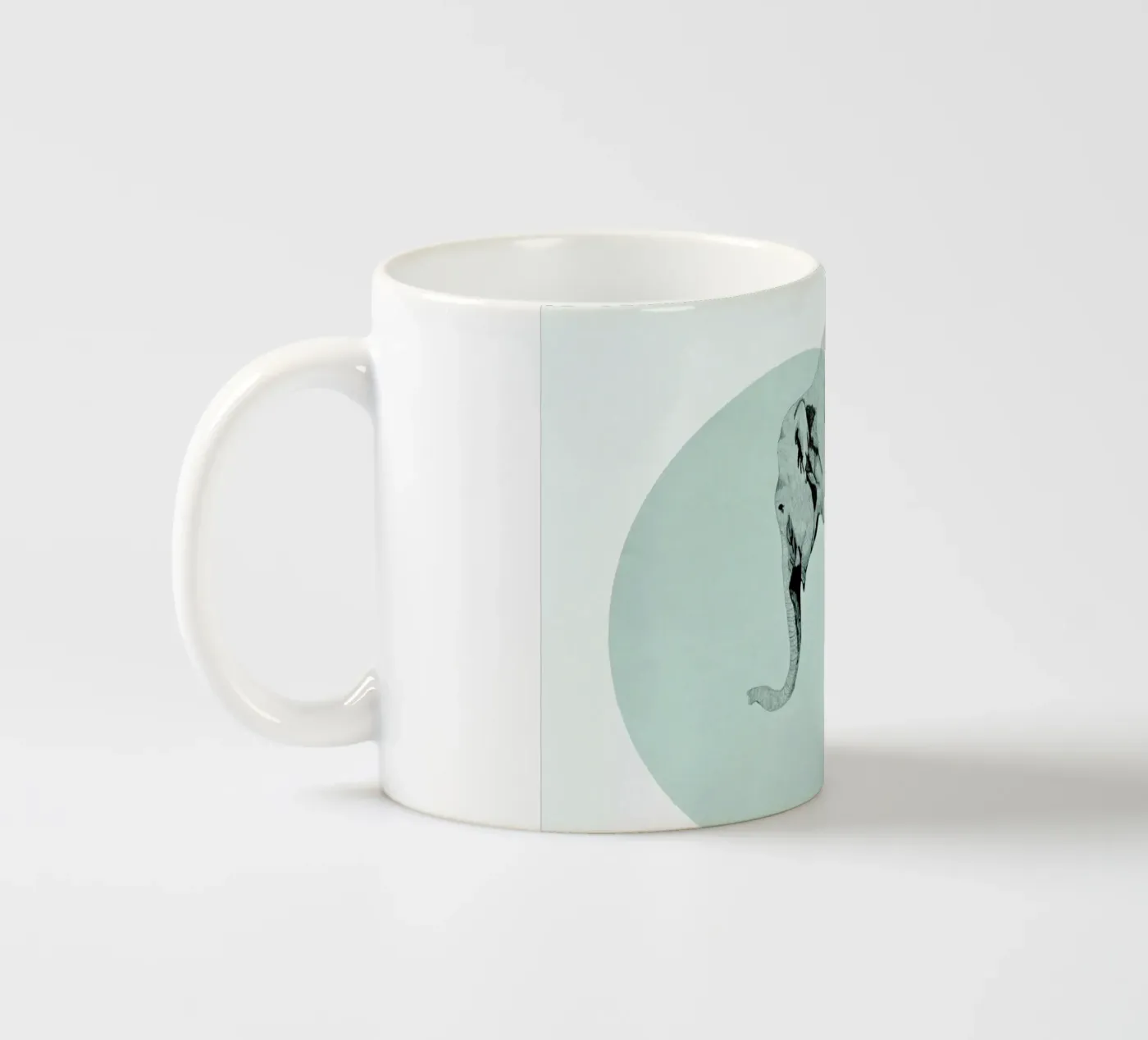 Elephant ceramic mug by Morgan Kendall