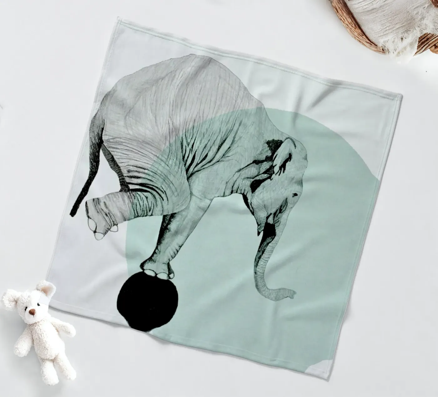 Elephant Fleecedecke von Morgan Kendall