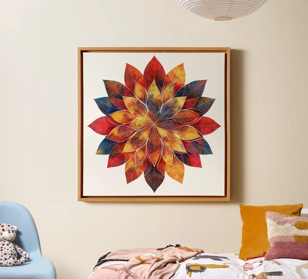 Herfst Mandala canvas met Baklijst van Spiritual Touch