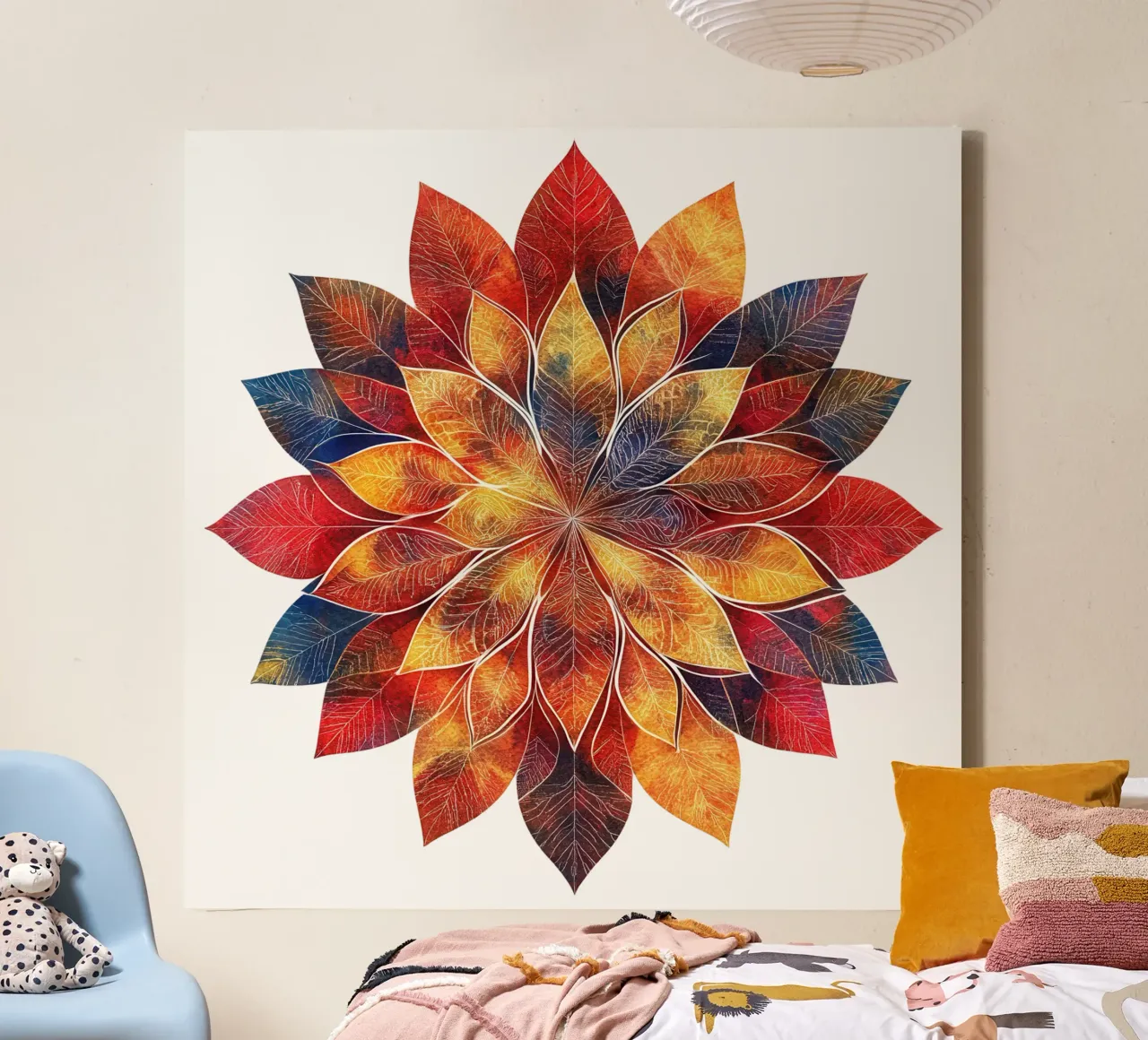 Herfst Mandala canvas met Baklijst van Spiritual Touch
