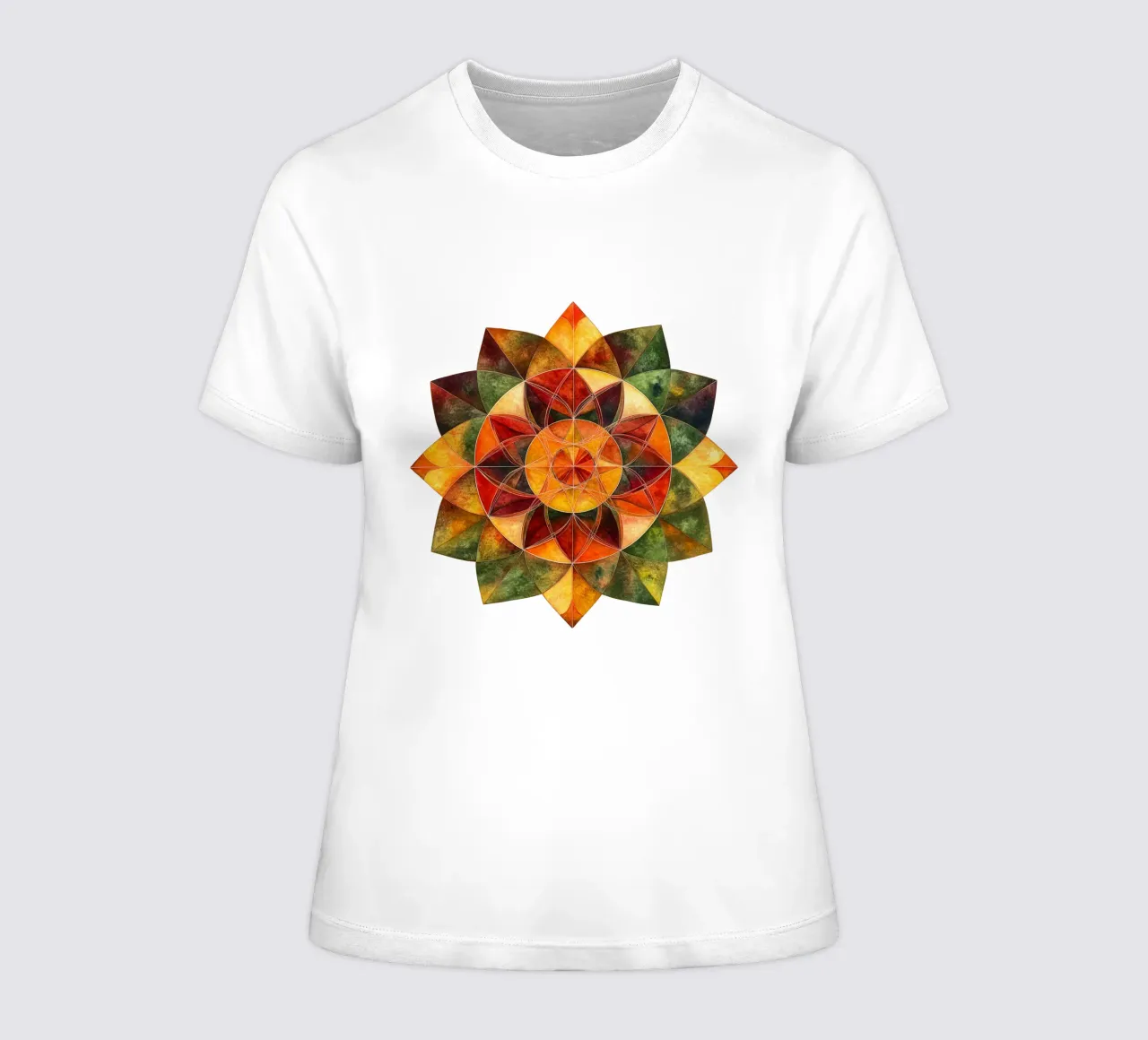 Mandala d'automne t-shirt ajusté pour femmes de Spiritual Touch