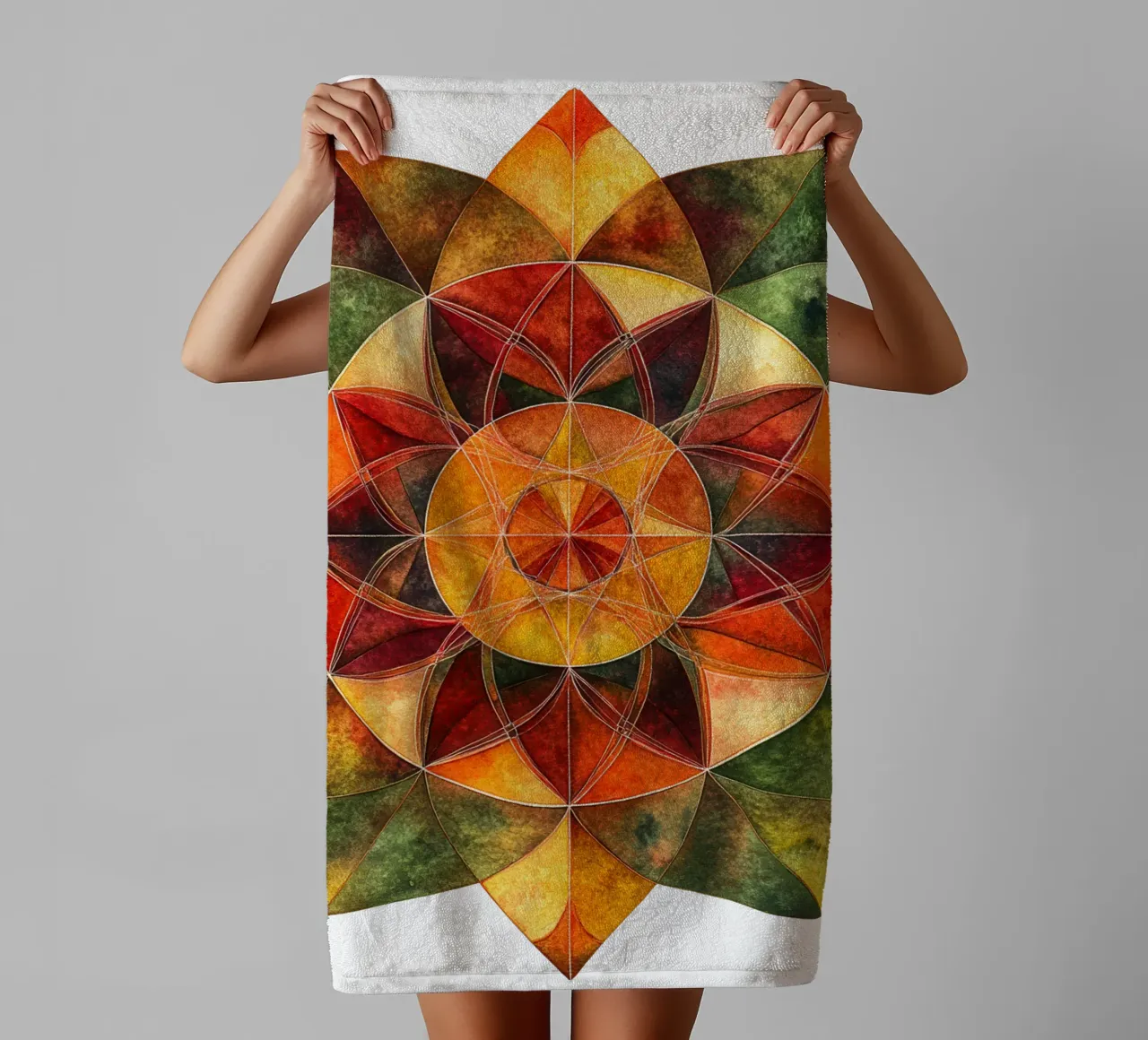 Mandala autunnale asciugamano da bagno da Spiritual Touch