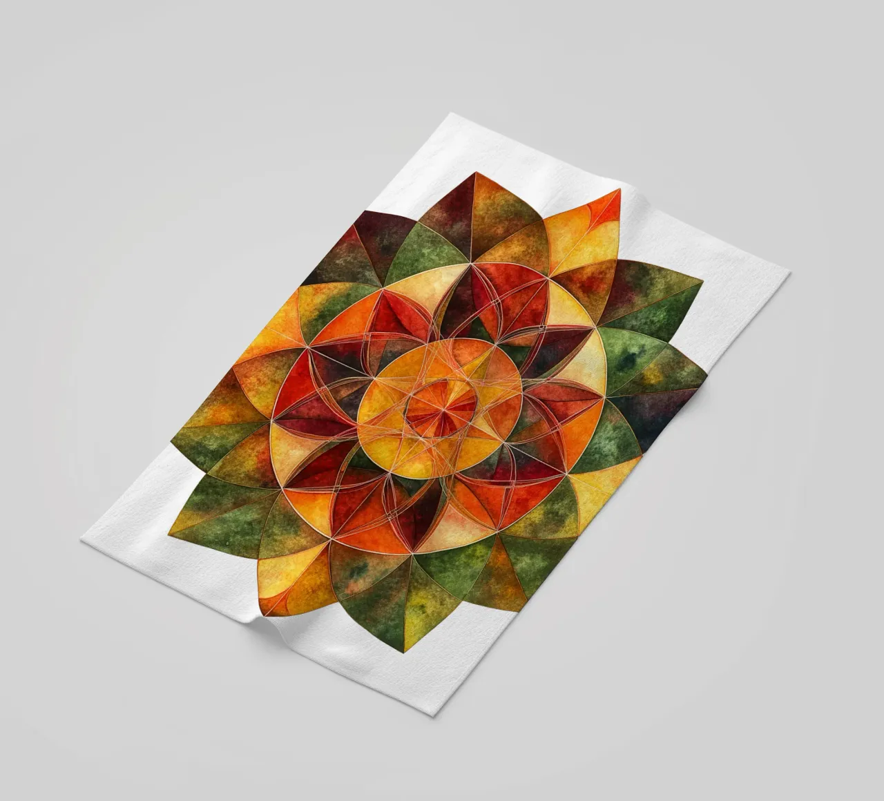 Mandala autunnale telo mare da Spiritual Touch