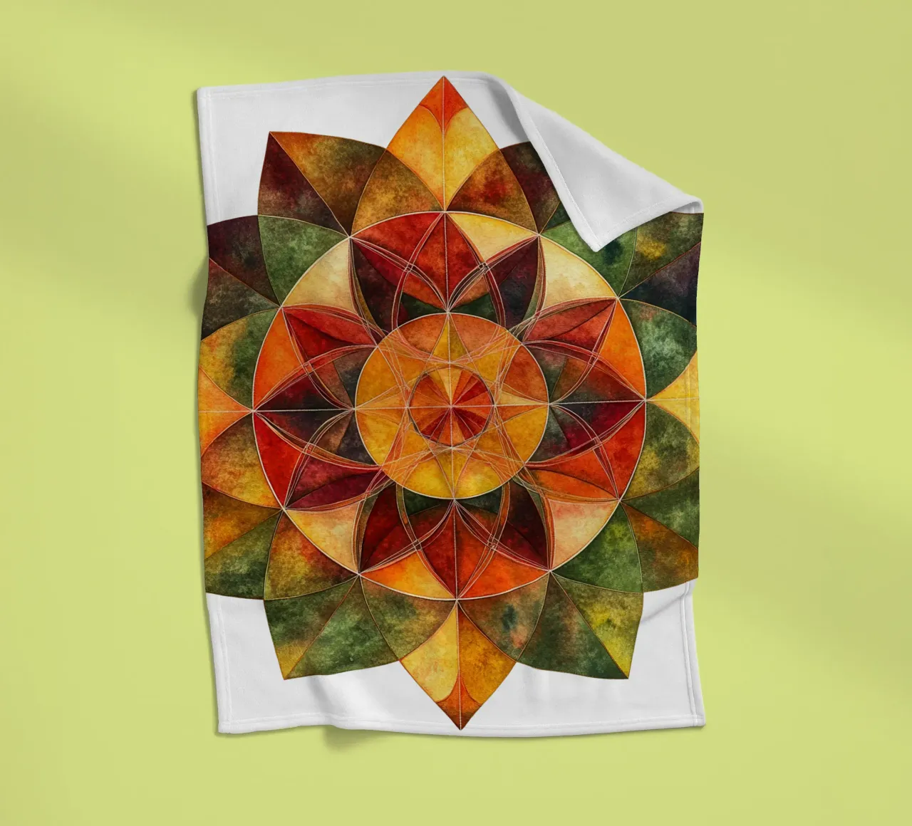 Fall Mandala fleece blanket by Spiritual Touch