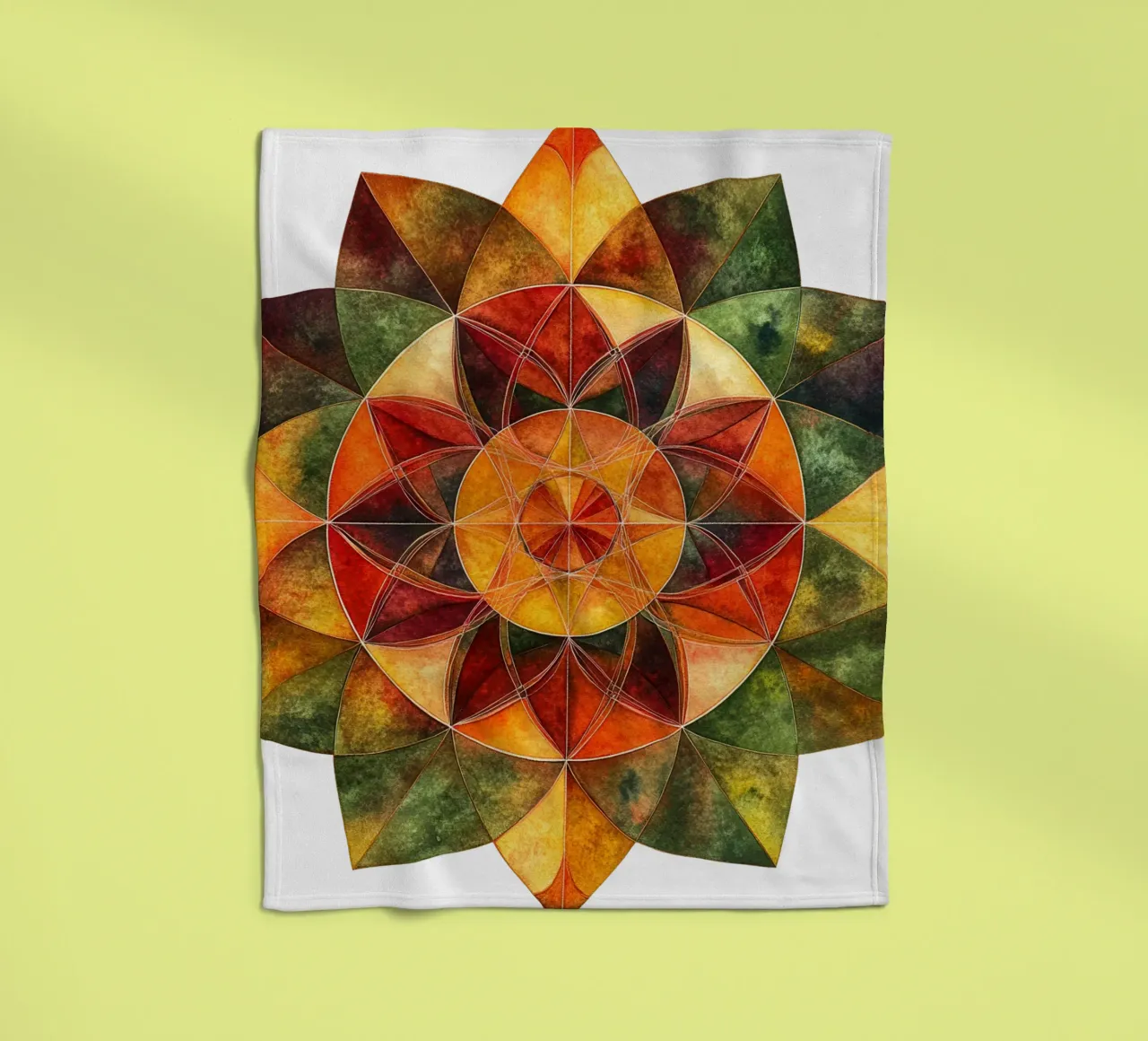 Fall Mandala fleece blanket by Spiritual Touch
