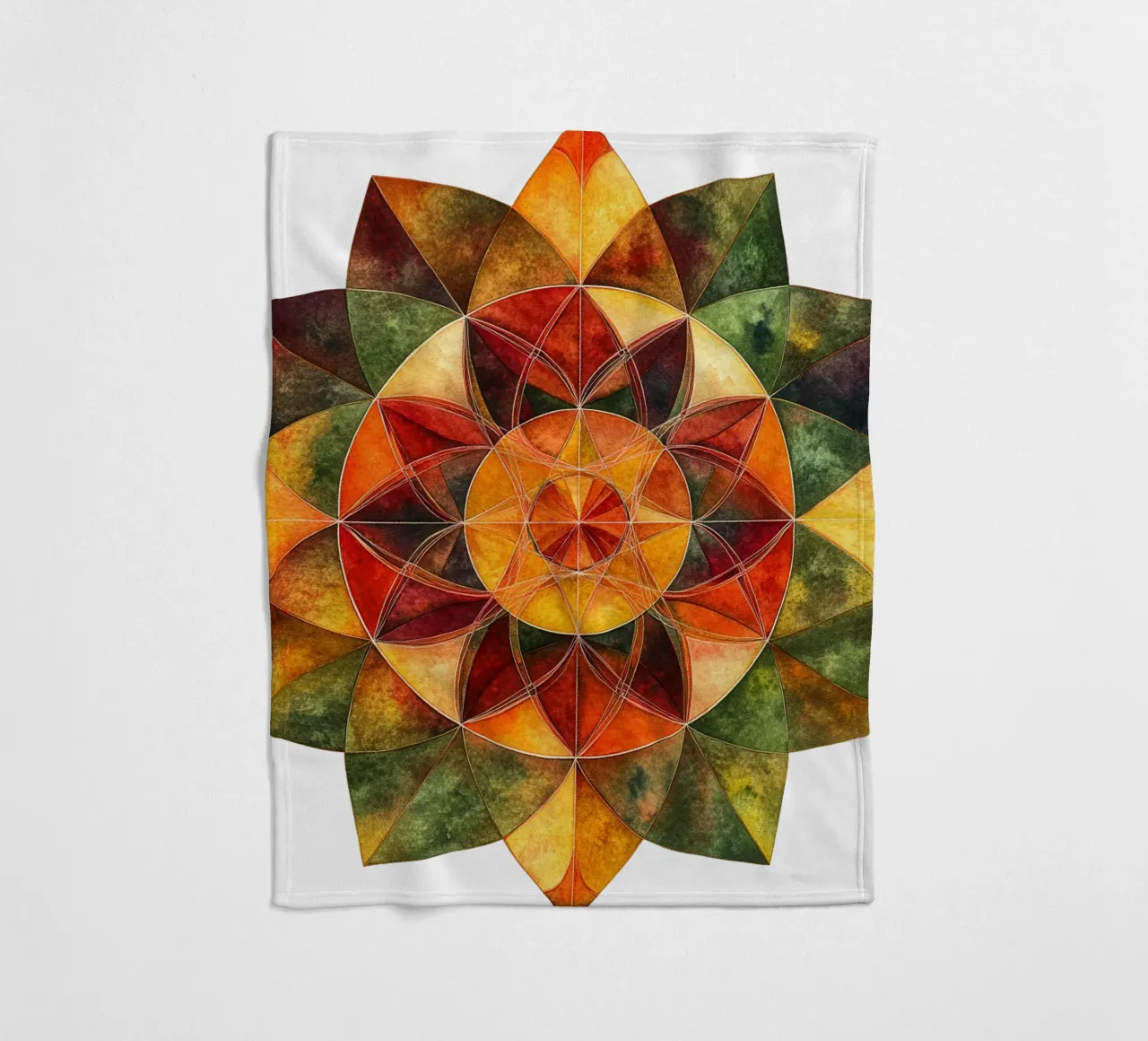 Fall Mandala fleece blanket by Spiritual Touch
