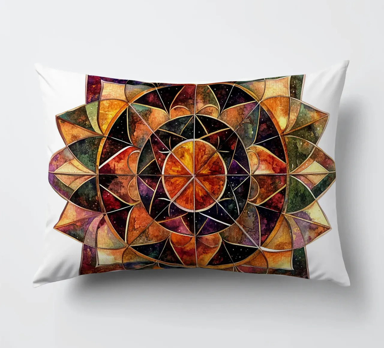 Fall Mandala decorative cushion by Spiritual Touch