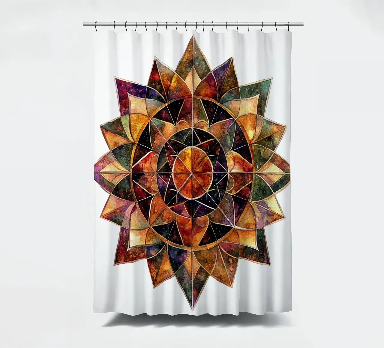 Fall Mandala shower curtain by Spiritual Touch