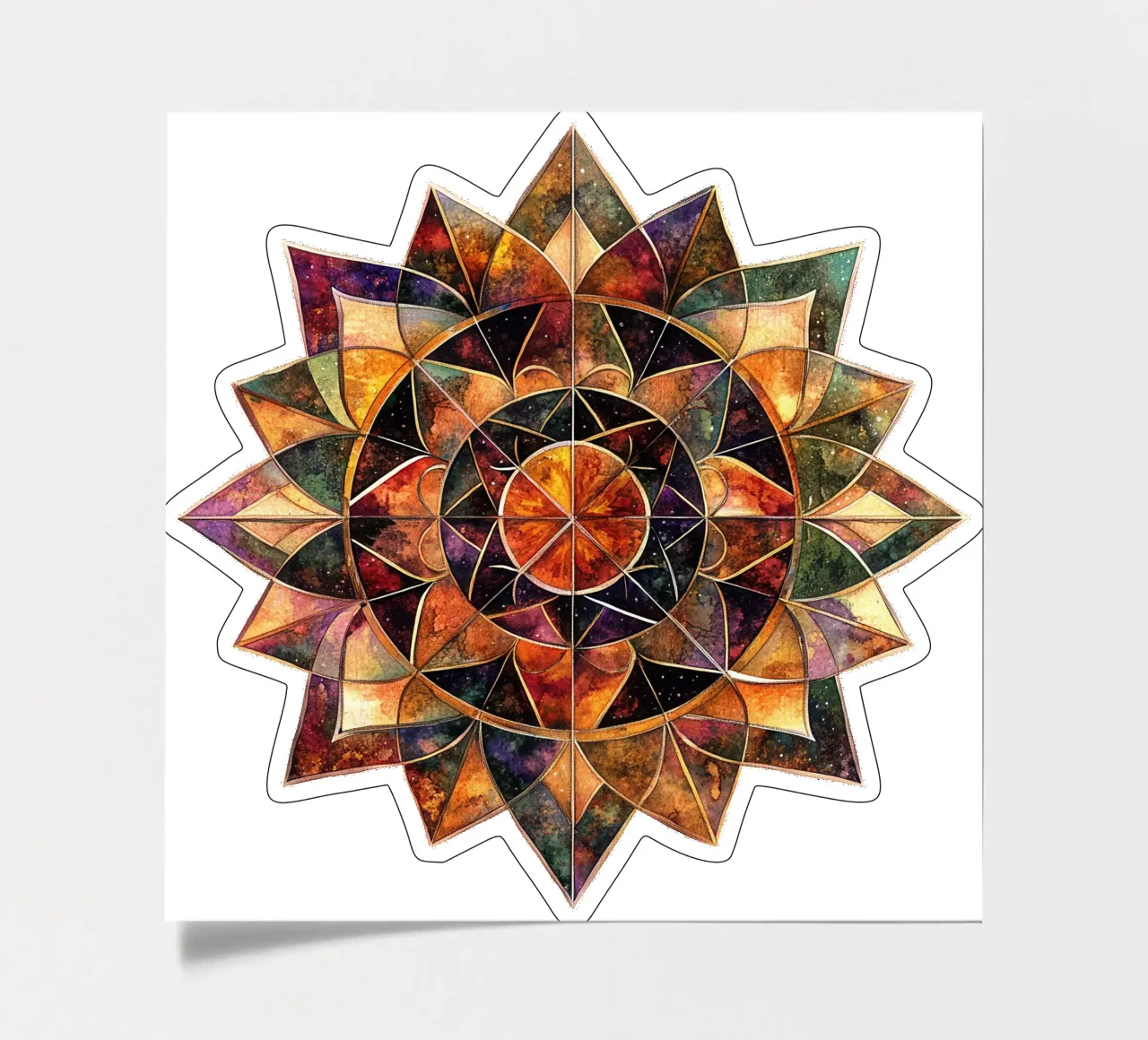 Fall Mandala sticker sheet by Spiritual Touch