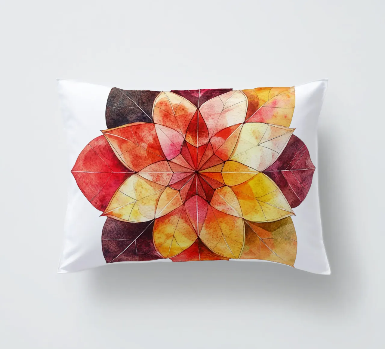 Fall Mandala decorative cushion by Spiritual Touch