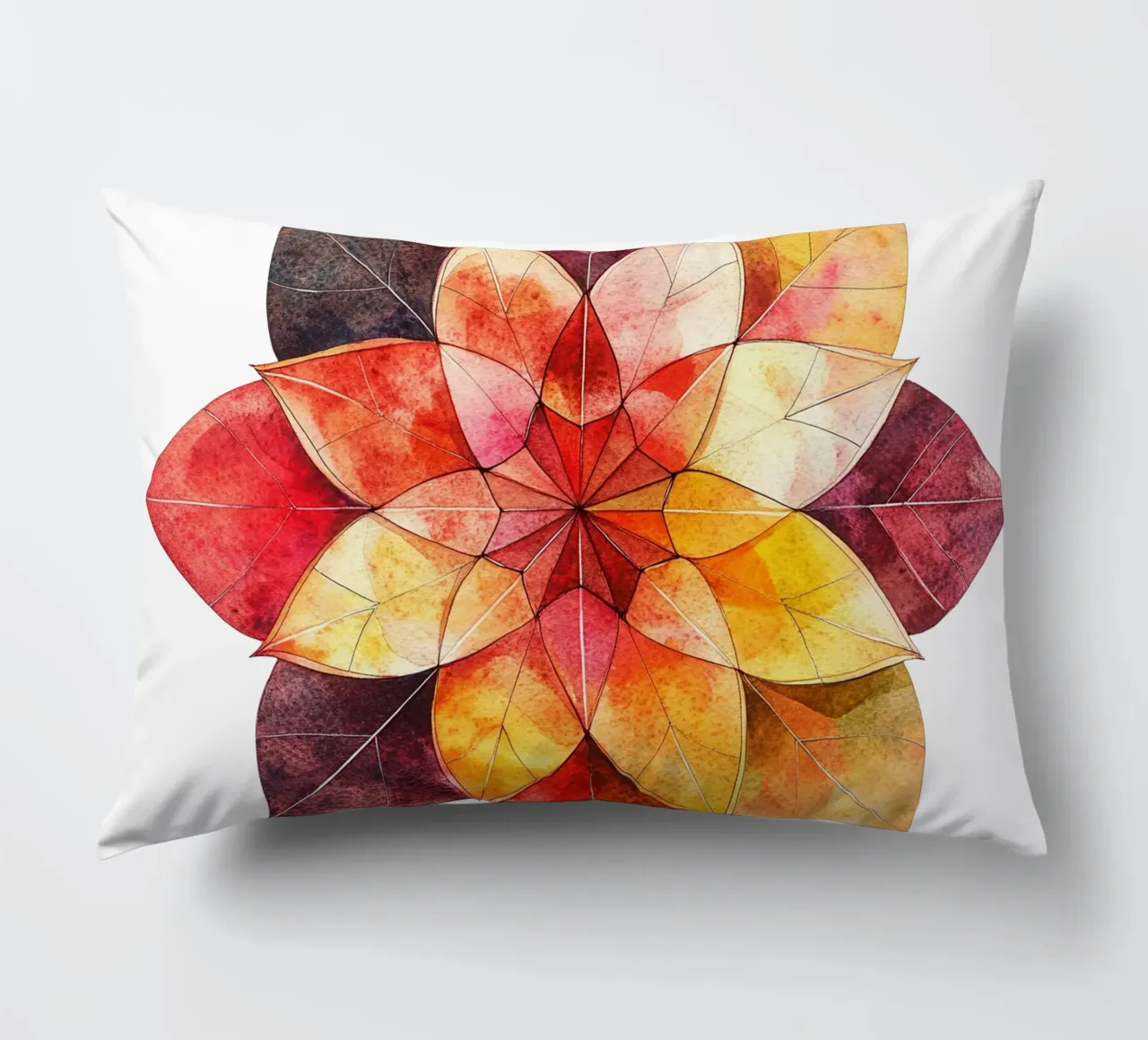 Fall Mandala decorative cushion by Spiritual Touch