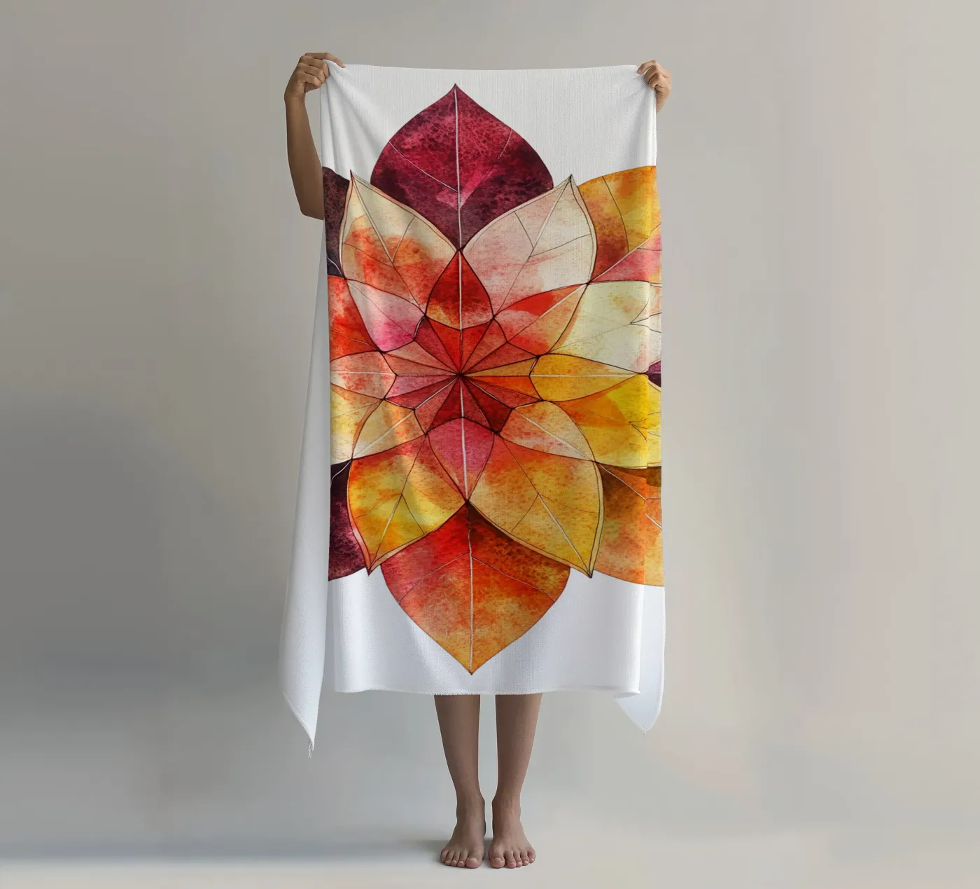 Herfst Mandala strandhanddoek van Spiritual Touch