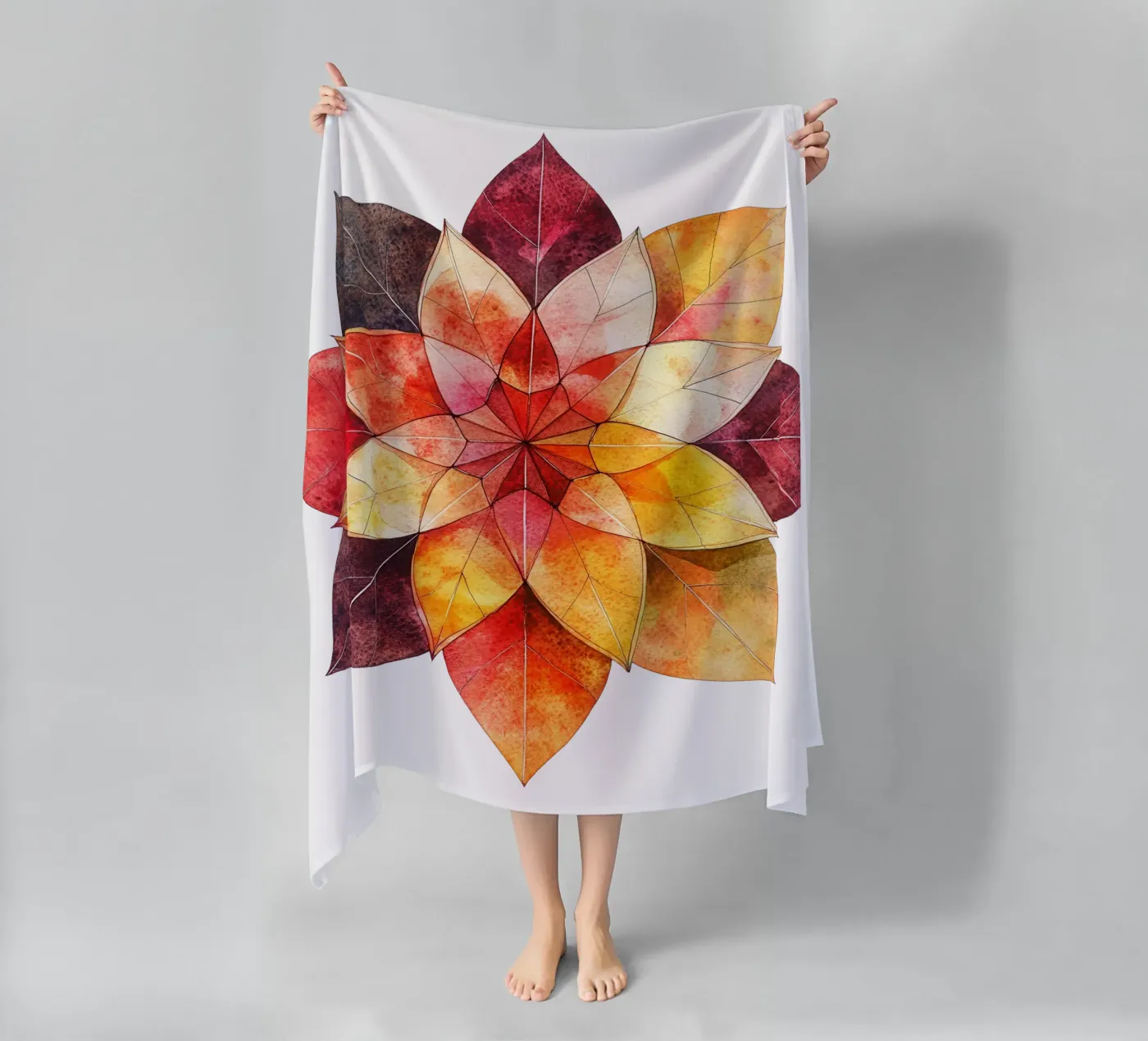 Herfst Mandala strandhanddoek van Spiritual Touch