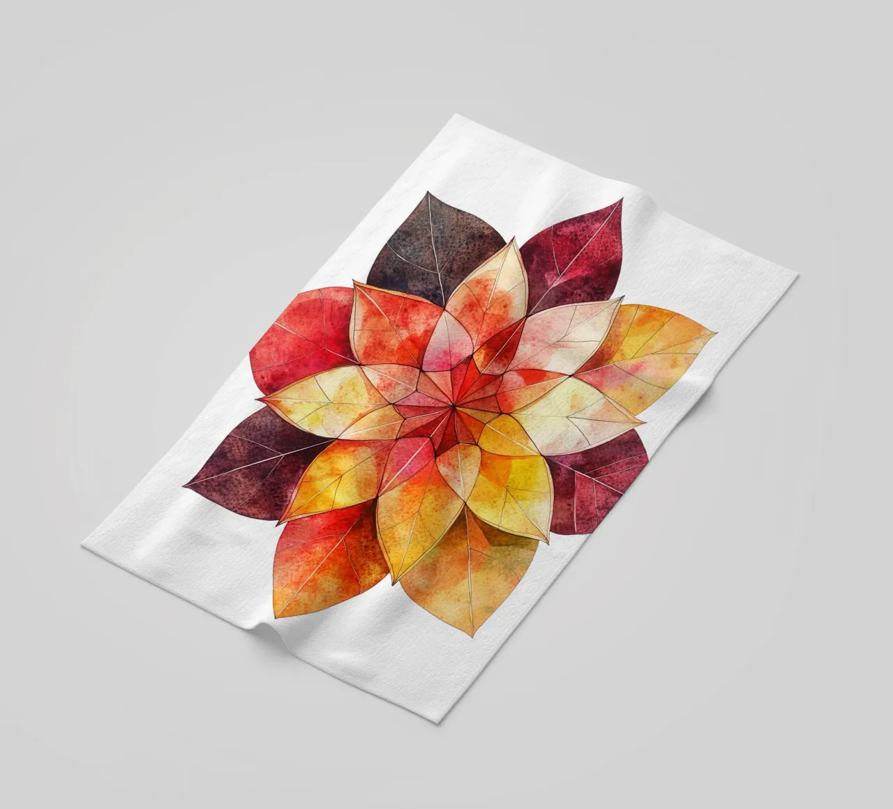 Mandala autunnale telo mare da Spiritual Touch