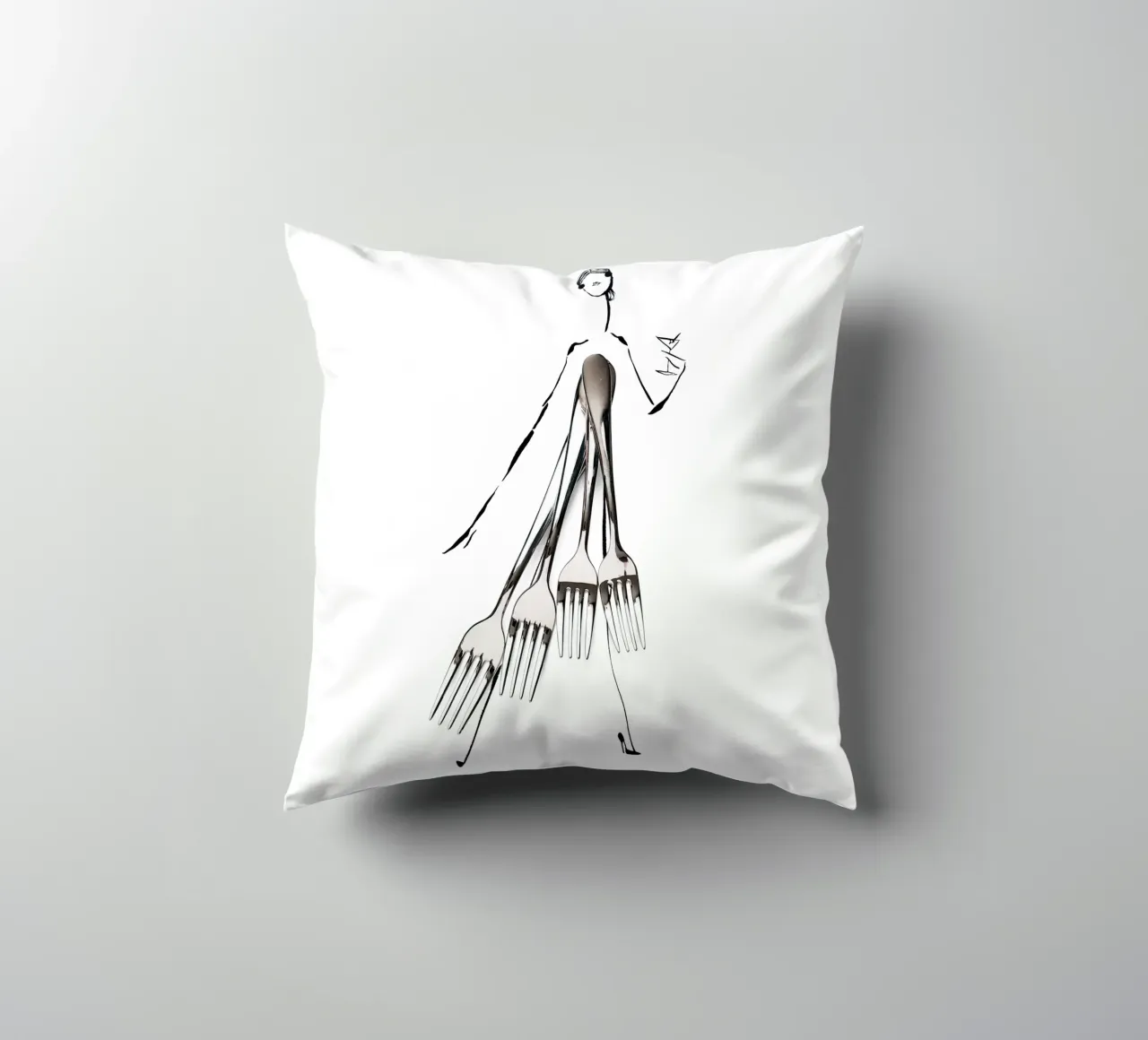 Forks cuscino da Gretchen Roehrs