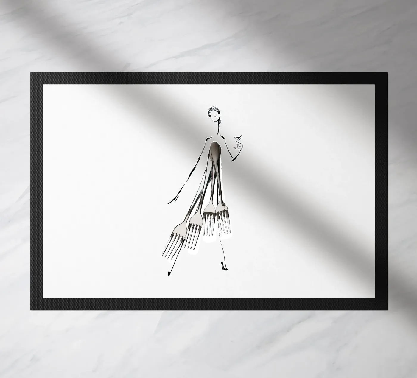 Forks deurmat van Gretchen Roehrs