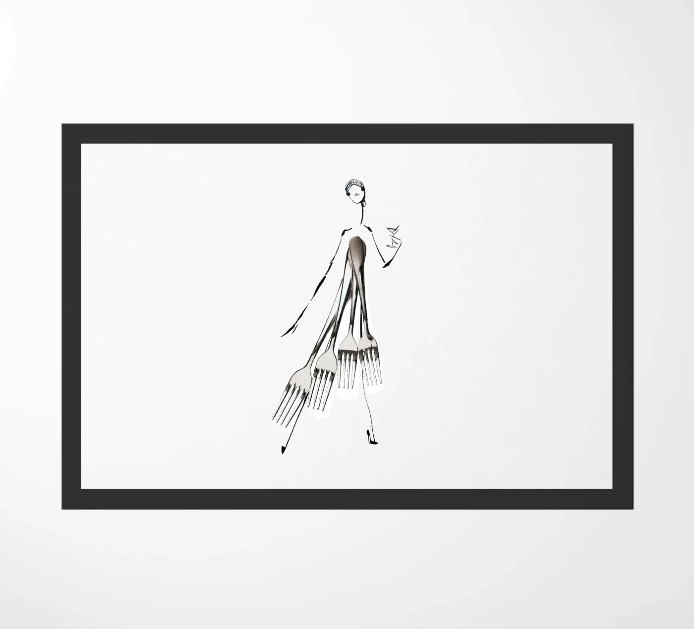 Forks deurmat van Gretchen Roehrs