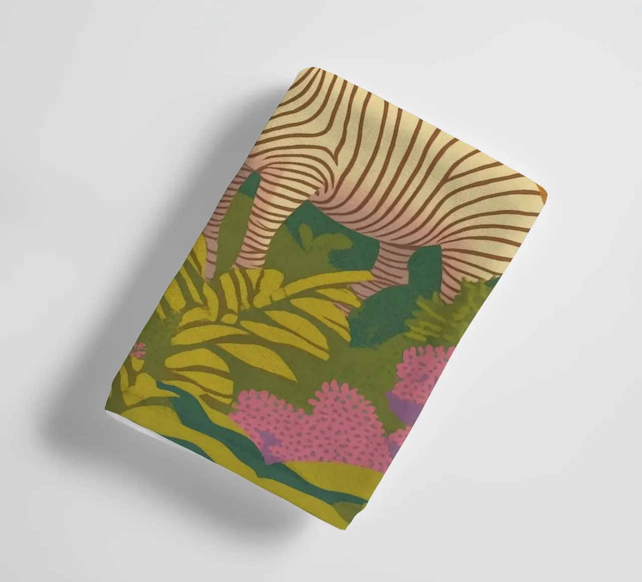 Zebra colorata Giungla Tropicale Piante Palme Safari asciugamano da bagno da Kaji