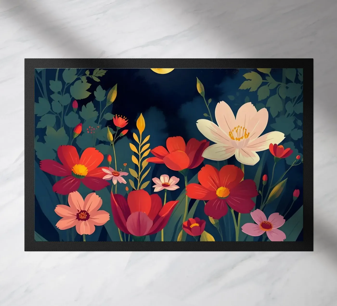 Moonlit Bloom doormat by Artistic-shop