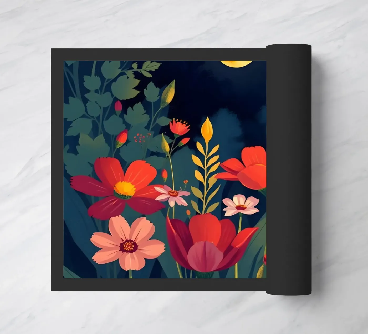 Moonlit Bloom doormat by Artistic-shop