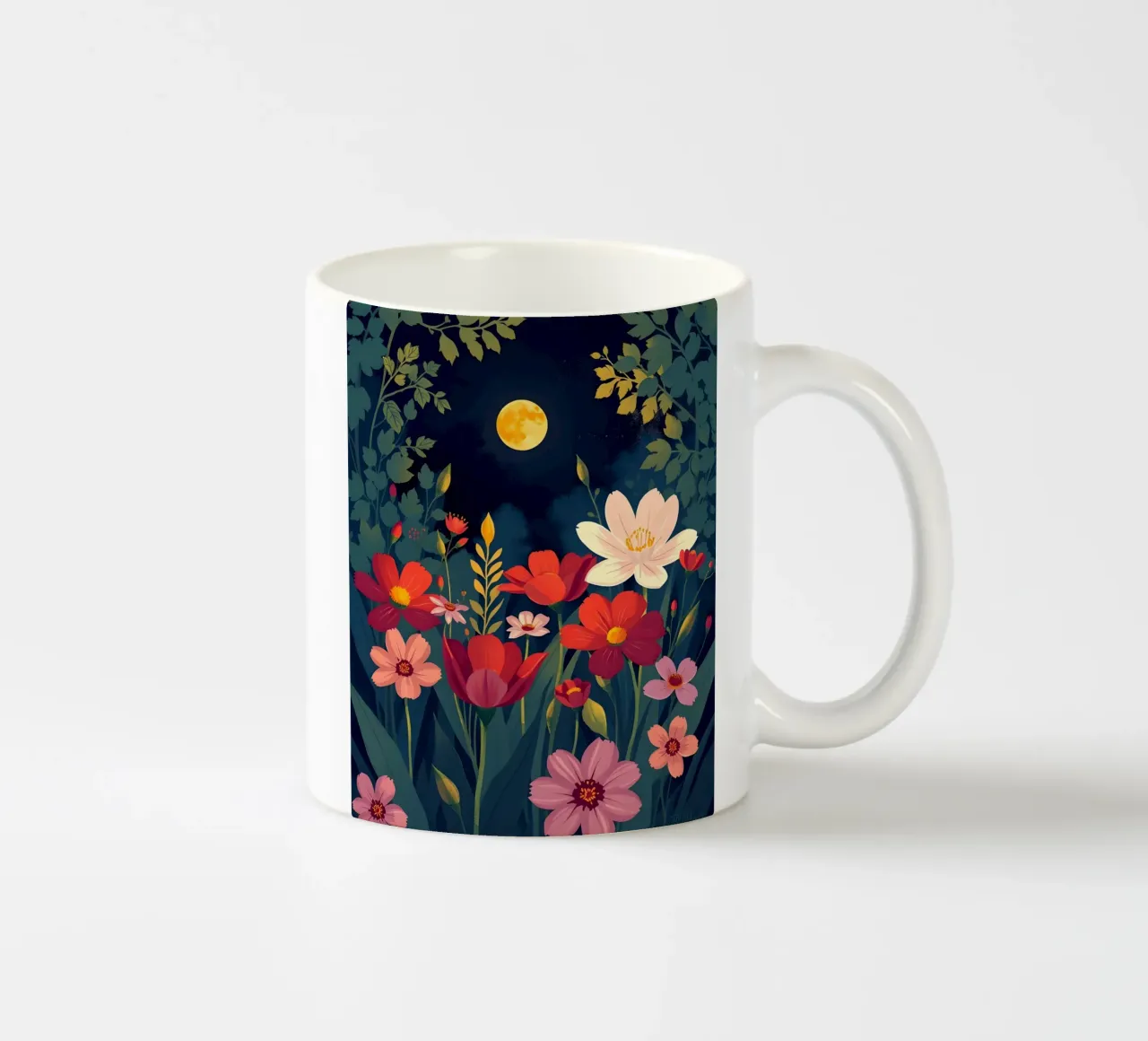 Fioritura al chiaro di luna tazza in ceramica da Artistic-shop