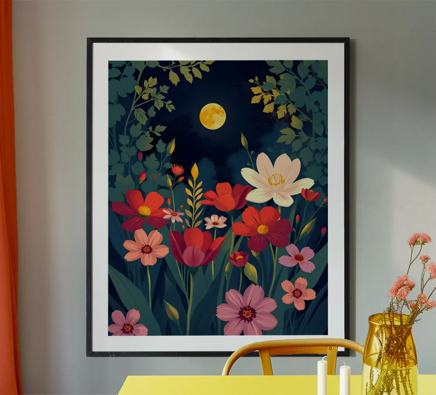 Moonlit Bloom poster by Artistic-shop