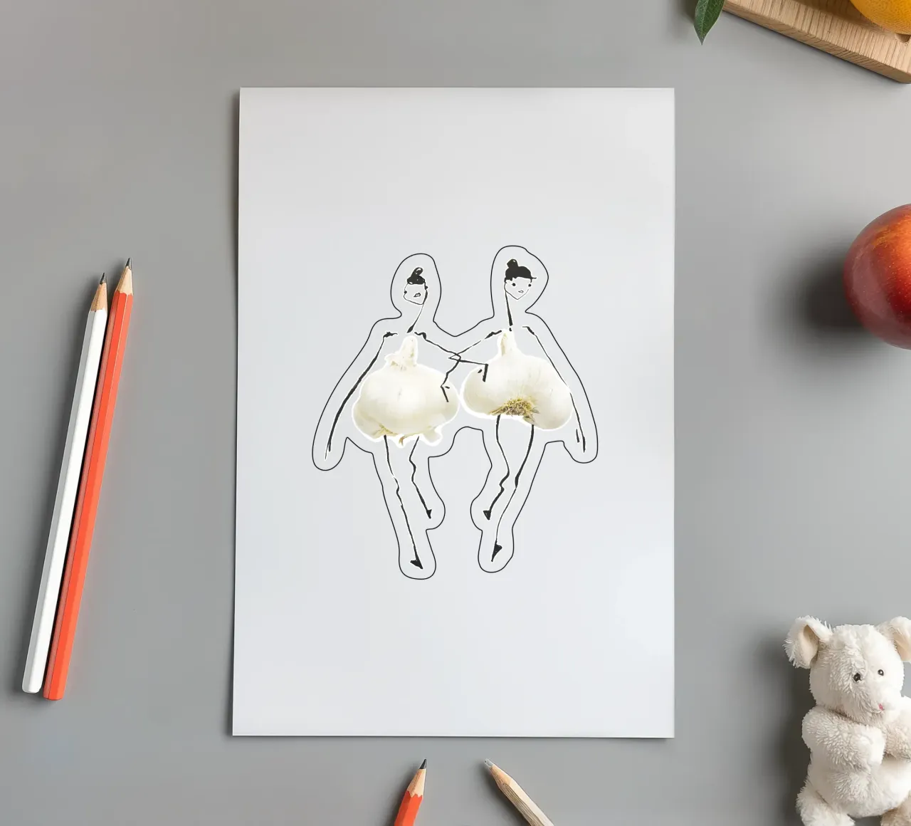 Garlic Duo sticker sheet by Gretchen Roehrs