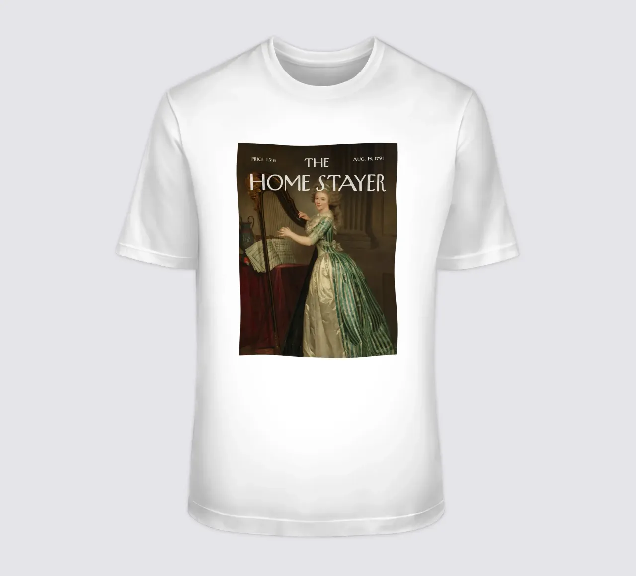 L'Home Stayer - Ritratto con l'arpa t-shirt da Vintagrafica