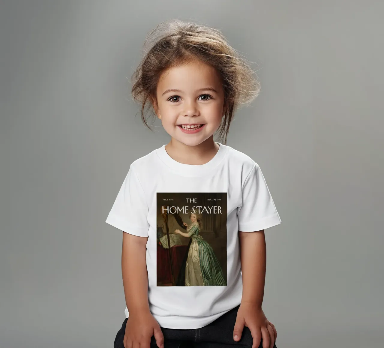 L'Home Stayer - Ritratto con l'arpa t-shirt bambini da Vintagrafica