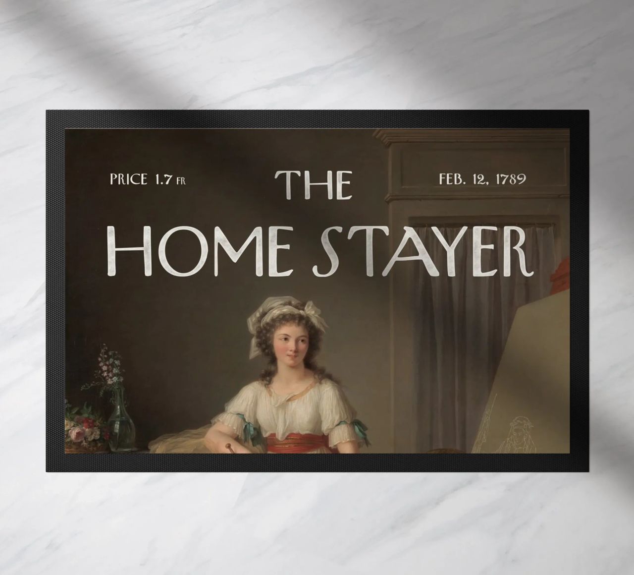 The Home Stayer - El interior del taller de una mujer pintora felpudo de Vintagrafica