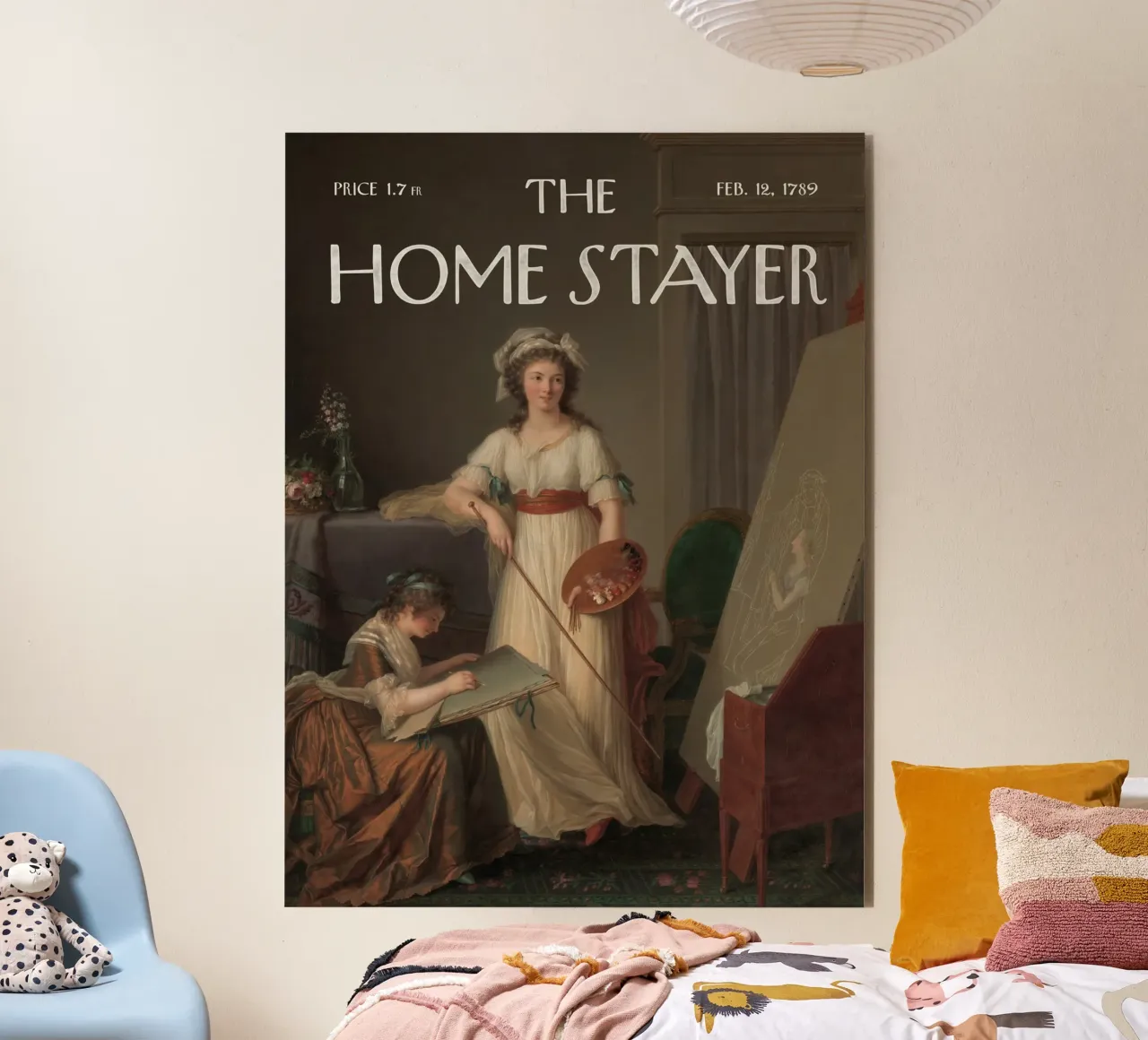 L'Home Stayer - L'interno dell'atelier di una donna che dipinge alluminio dibond da Vintagrafica
