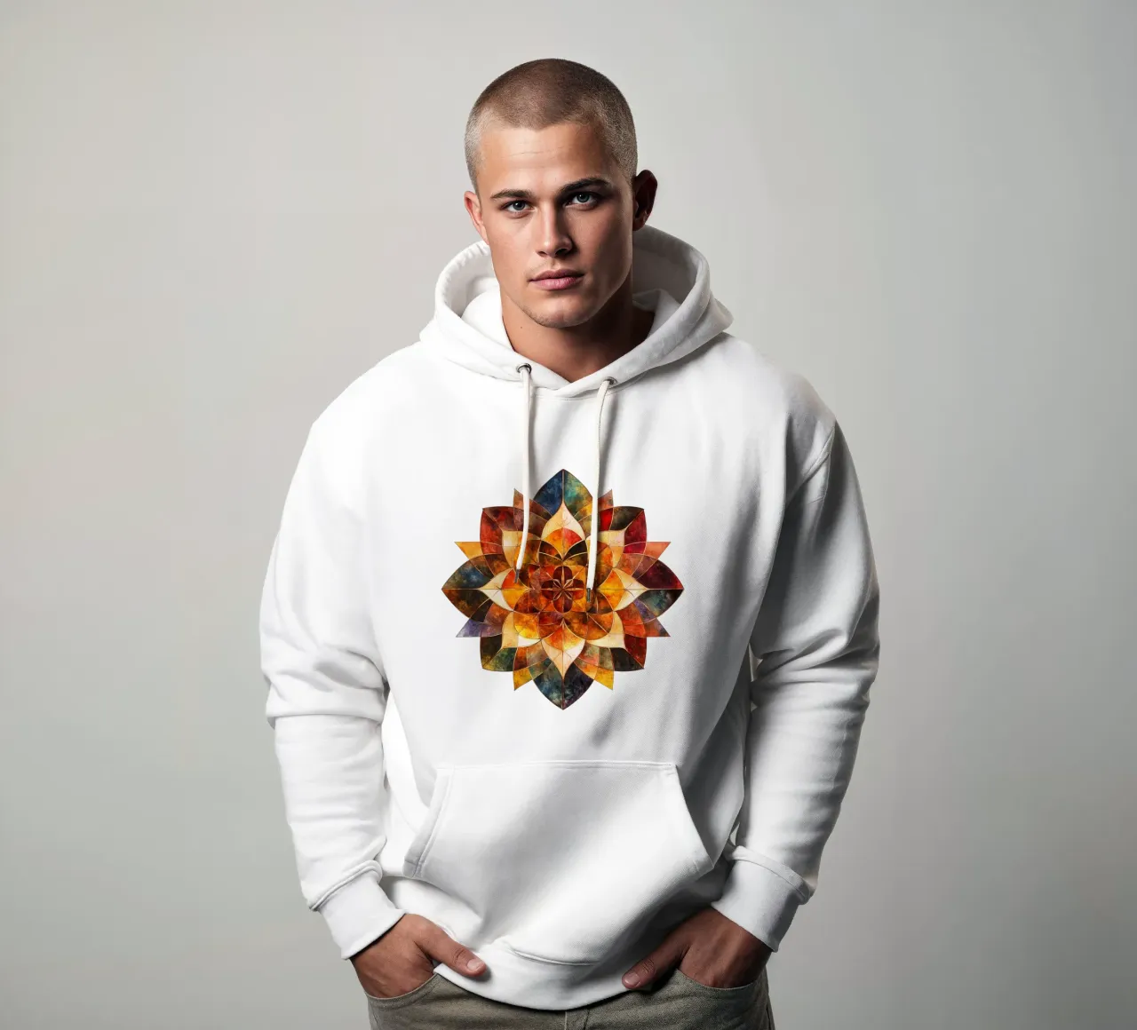 Mandala autunnale felpa con cappuccio da Spiritual Touch