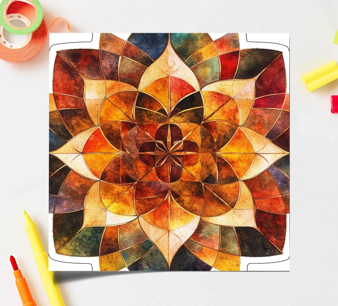 Fall Mandala sticker sheet by Spiritual Touch