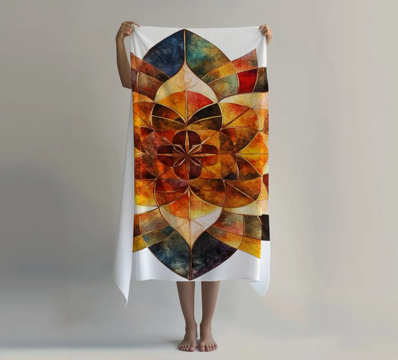 Fall Mandala beach towel by Spiritual Touch