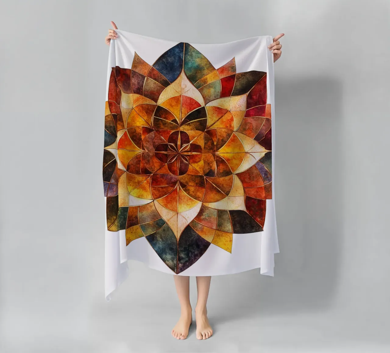 Fall Mandala beach towel by Spiritual Touch