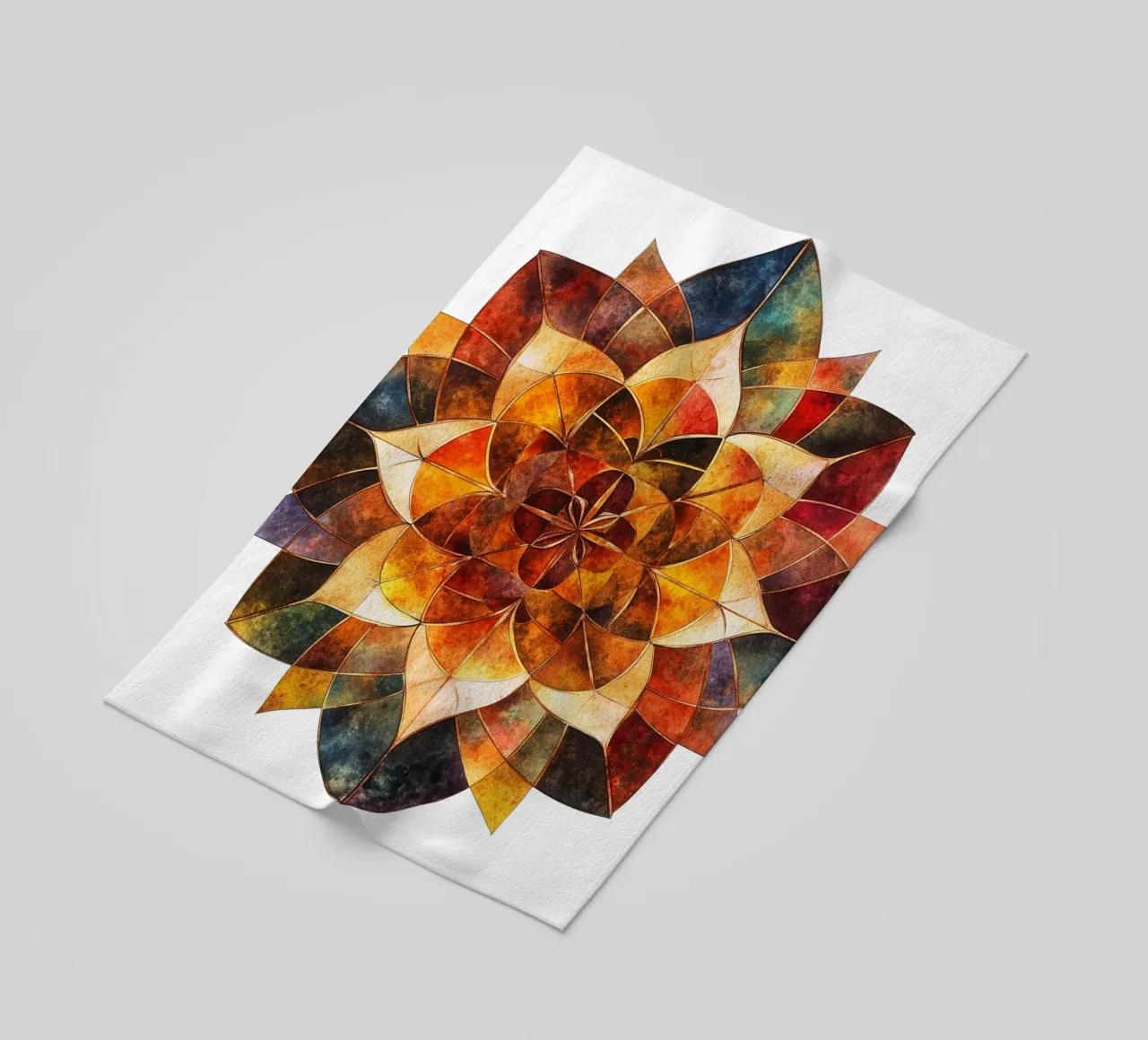 Fall Mandala beach towel by Spiritual Touch