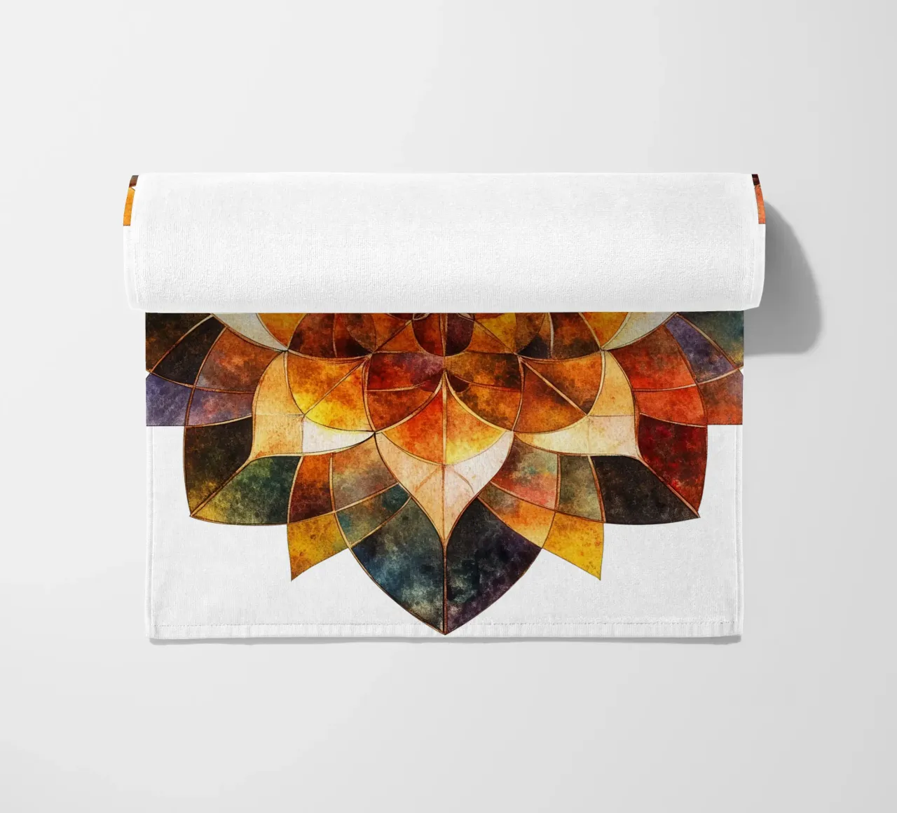 Fall Mandala beach towel by Spiritual Touch