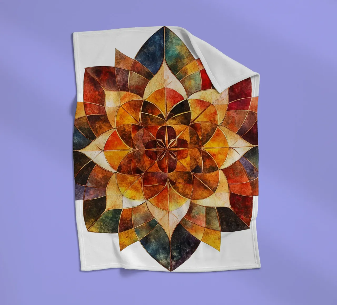 Herfst Mandala fleecedeken van Spiritual Touch