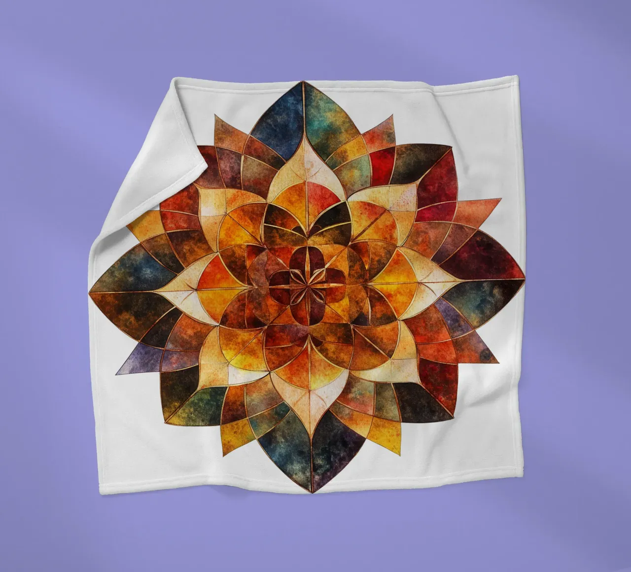 Herfst Mandala fleecedeken van Spiritual Touch