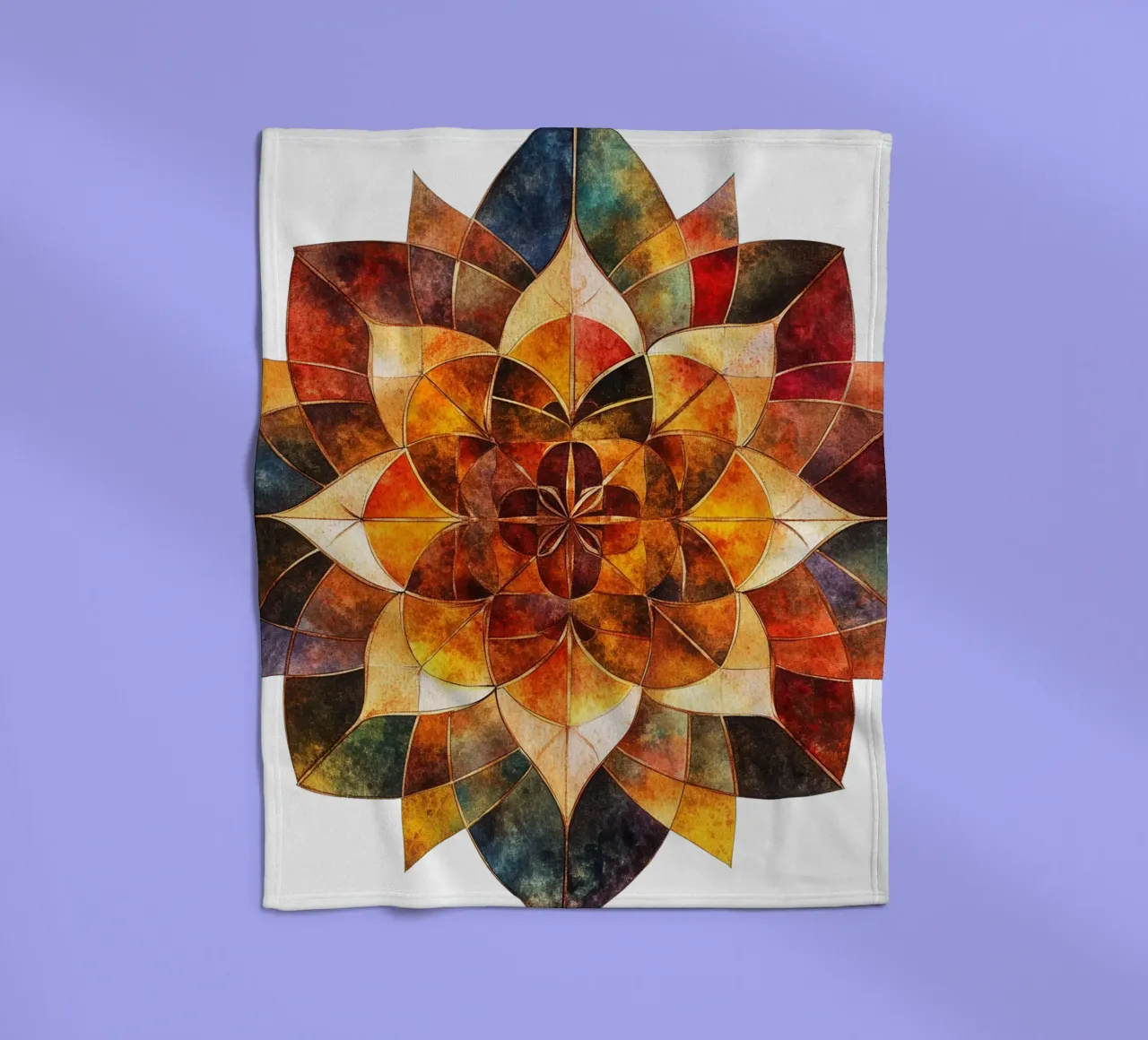 Herfst Mandala fleecedeken van Spiritual Touch